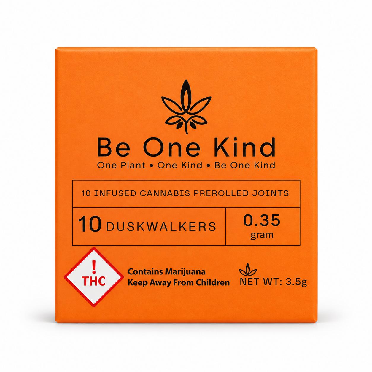Be One Kind Duskwalkers — 10 infused cannabis pre-rolled joints, 0.35 g each