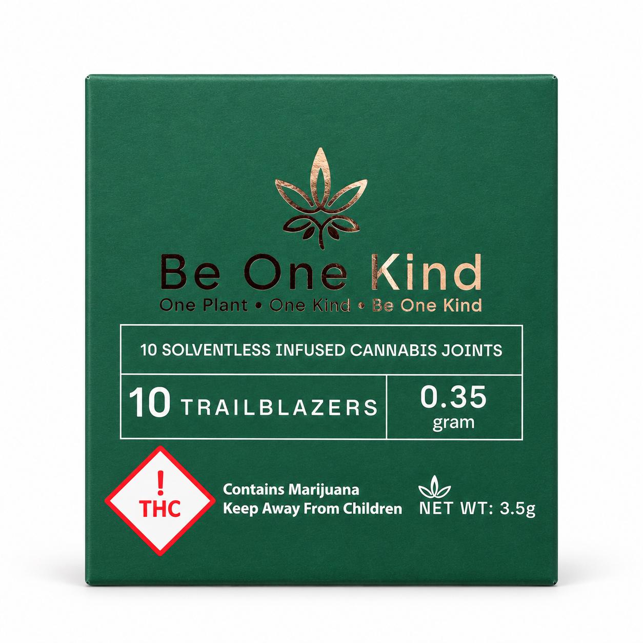 Be One Kind Trailblazers — 10 solventless infused cannabis joints, 0.35 g each
